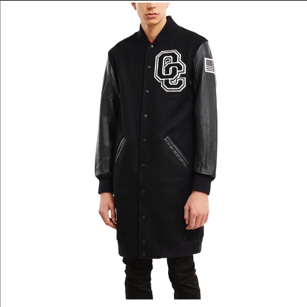 Opening ceremony long varsity jacket